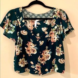 Floral Short Sleeve Blouse
